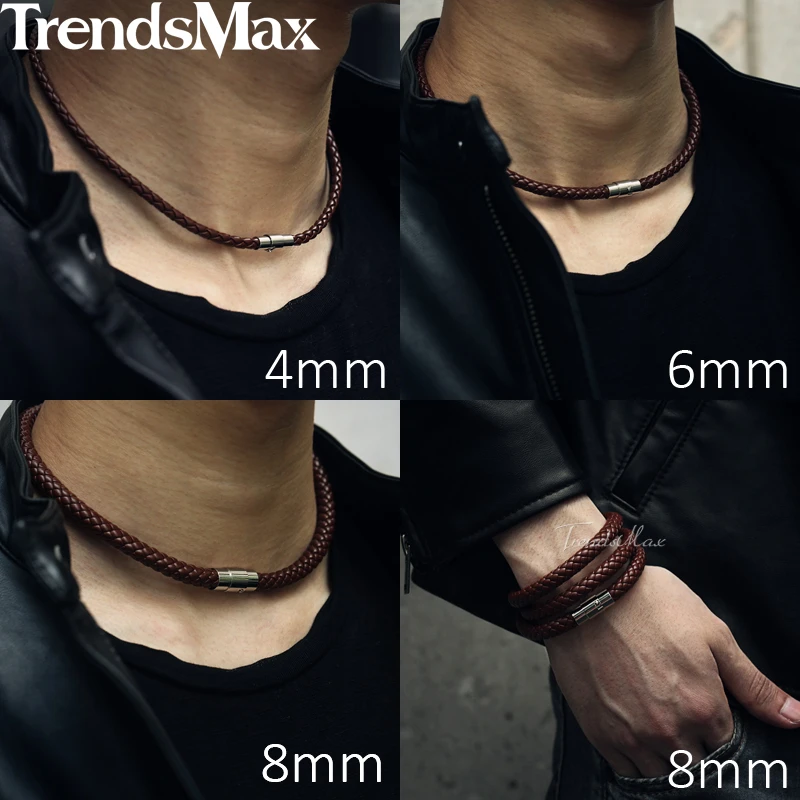 Layered Leather Choker Necklace - Black | Konga Online Shopping